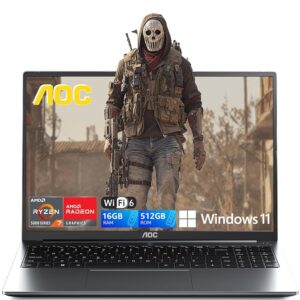 2025 AMD Laptop, 16.1 inch Laptop Computer with AMD Ryzen 7 7735HS Processor (8C/16T, up to 4.75GHz), 16GB DDR5 512GB NVMe SSD Laptop Computer, 16-inch FHD Display, WiFi 6,...