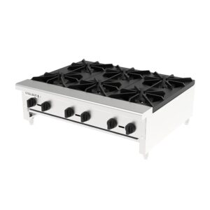 36'' Heavy duty Commercial Hot Plate,Natural and Propane 6 Burner gas stove,BTU 168000,ETL Safety Certified,Stainless Steel Wok Countertop Range, Restaurant Equipment Cooker for...