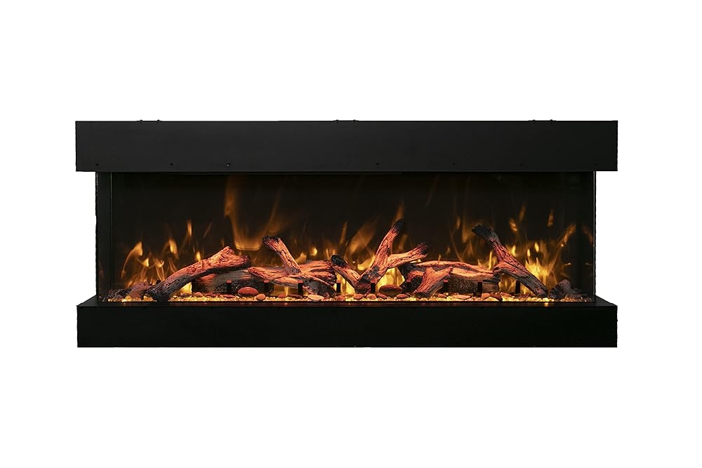 88-TRU-View-XL XT - 3 Sided Electric Fireplace 88 Inch, 3-Sided Glass Fireplace Heater w/Remote Control & 8H Timer, Thermostat, Black, Adjustable Brightness, Realistic Flame...