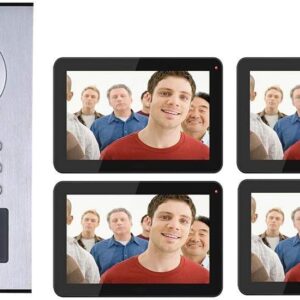 9-Inch Multi-Family Apartment/Home Video Doorbell Intercom System RFID IR-Cut HD 1000TVL Camera Doorbell Camera,A,B