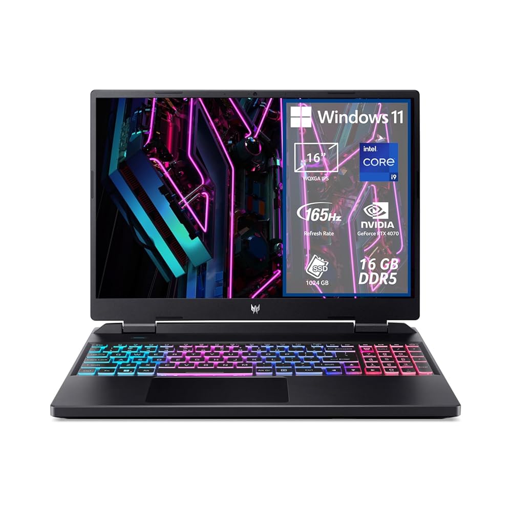 Acer Predator Helios Neo 16 PHN16-71-98AL Notebook Gaming Processor Intel Core i9 - 13900HX, RAM 16GB, 1024GB SSD, Display 16 Inch WQXGA IPS 165Hz, Nvidia GeForce RTX 4070 8GB...