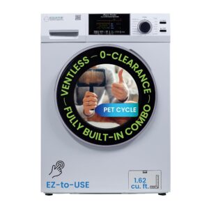 All-in-one Washer Dryer Ventless FULLY BUILTIN 0-CLEARANCE 1.62cf/15lbs 110V 1400RPM Equator