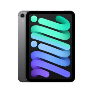 Apple iPad Mini (A17 Pro): 8.3 inch Liquid Retina Display, 512 GB, WiFi 6E and 5G Cellular, 12 MP Front/12 MP Rear Camera, Touch ID, Battery for All Day - Space Grey