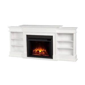 Ashton 92" Grand Electric Fireplace TV Stand in White by Real Flame