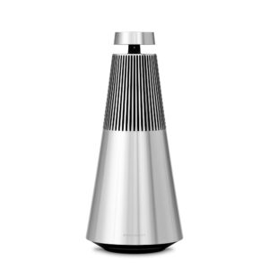 Bang & Olufsen Beosound 2 (3rd Gen) - Elegant and Powerful WiFi Home Speaker with 360 Degree Room-Filling Sound, Standing or Shelf Speaker Made of High-Quality Aluminium - Natural