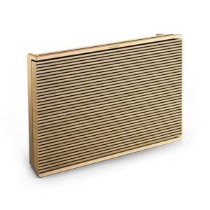 Bang & Olufsen Beosound Level - Wireless Portable Wifi and Bluetooth Speaker (16 Hours Battery Life), Cradle to Cradle Certified Sustainable Speaker - Gold Tone/Wood