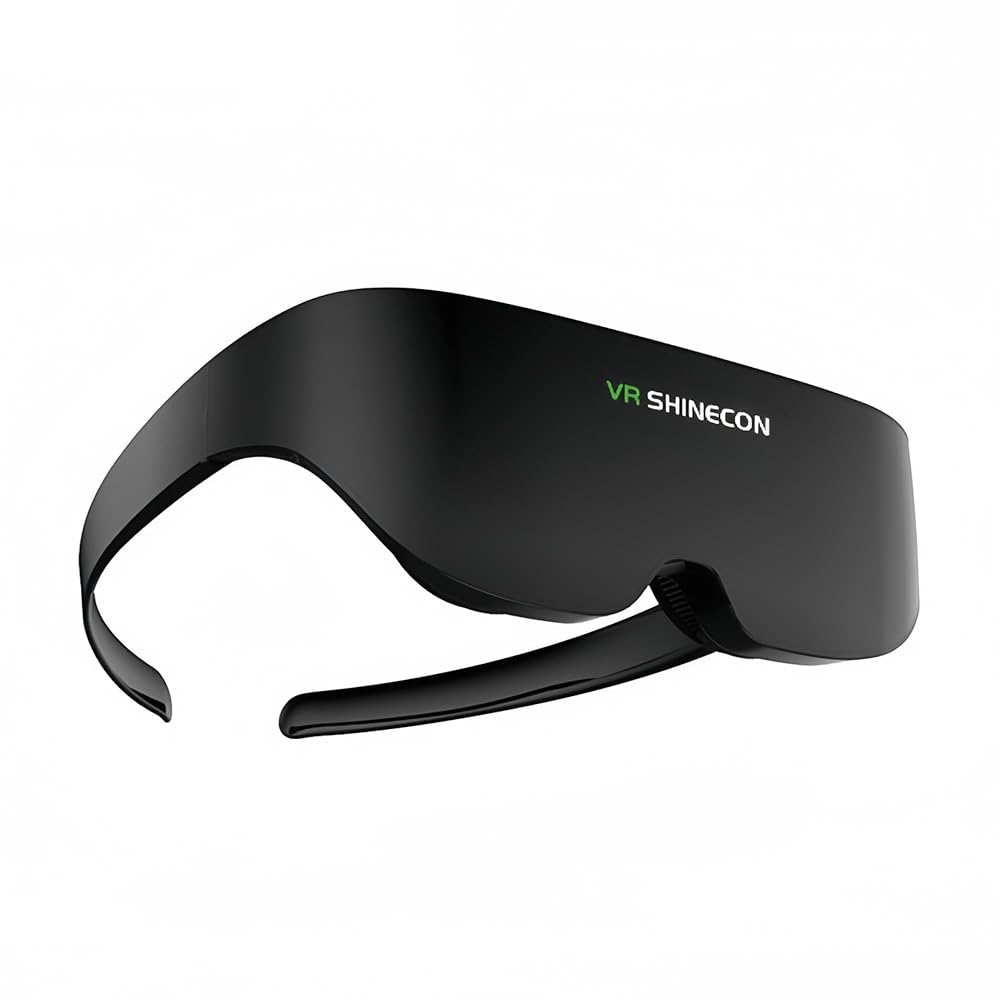 Bewinner 3D VR Glass with 4K Wireless WiFi Screen, 1058PPI 2.1 Inch Smart VR Glasses, Virtual Reality Glasses, HD Games Video Display Glasses for IMAX Giant Screen
