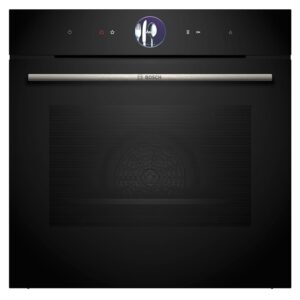 Bosch HSG7361B1, Smarter Series 8 Built-in Steam Oven, 60 x 60 cm, 1 L Water Tank, Black, Made in Germany, Hydrolysis Self-Cleaning, Air Fry, Colour Display, 4D Hot Air, Bosch...