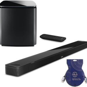 Bose Smart Ultra Dolby Atmos Soundbar Speaker, Black, Bundle Bass Module 700, Sound Bar for Home Audio Speaker TV Wireless, Bluetooth, WiFi, Alexa, Google, Voice Control + H&A...