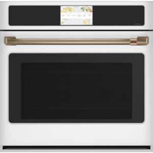 Cafe CTS90DP4NW2 30"" Professional Smart Built In Convection Single Wall Oven with 5 cu. ft. Capacity ADA Compliant Self Clean 7"" Full Color Touch LCD Screen in Matte White
