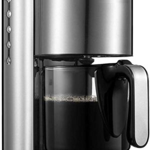 Coffee Machine 1.25L 10-Cup Stainless Steel Coffee Maker with Glass Jug Keep Warm