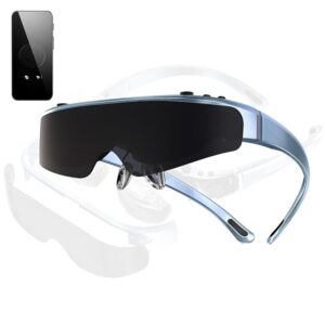 CXCZFG Smart Glass, Micro OLED 90Hz Plug & Play 3D Display AR Glasses, Audio Glasses for Men and Women with Adjustable Nose Pad