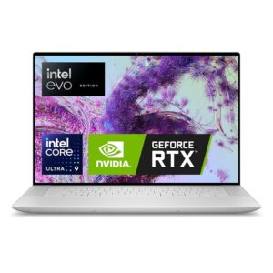 Dell XPS 16 9640 Laptop 16.3 Inch OLED UHD+ Touch Display, Intel Evo Edition – Intel Core Ultra 9, NVIDIA GeForce RTX 4070 Graphics, 32GB RAM, 1TB, Windows 11 Home, Fingerprint...