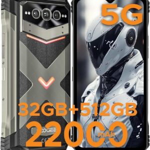DOOGEE V MAX Pro(2025) 5G Rugged Phone,22000mAh,32GB+512GB/TF 2TB,Android 14 Rugged Smartphone,108MP+20MP Night Vision Phone, 6.58"FHD+ 120Hz IPS Screen, IP68/IP69K...