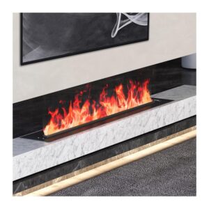 Electric Fireplace 70 inch Electric Fireplace, in Wall Recessed Electric Fireplace with LCD Screen and Remote Control, 6 Flame Settings, Realistic Color Flame 1500/750 Watt,...