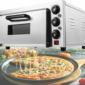 Electric Pizza Oven for Restaurant and Home, Stainless Steel Interior Pizza Toaster, Single Drawer Commercial Cooking Oven