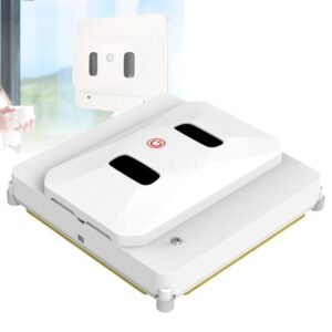 Electric Window Robotic Cleaner, Automatic Glass Vacuum Cleaner, Window Cleaner Robot, Remote Control Window Glass Cleaning Robot Strong Vacuum Adsorption,with Safety Rope,