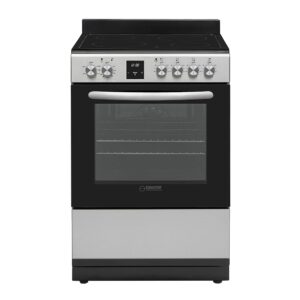 Equator Stainless Steel Electric Stove with Convection Oven, Air Fryer & Ceramic Cooktop 24-Inch, 4 Burners - Kitchen Cooking Range (SS)