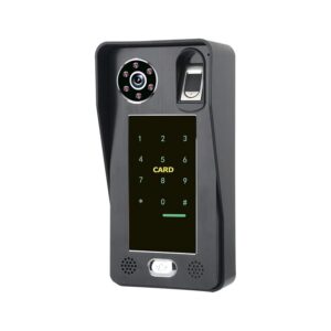 Front Door Camera 7 Inch 2 Monitors WiFi Wireless Fingerprint IC Card Video Door Phone Doorbell Intercom System with Wired AHD 1080P Camera Night Vision