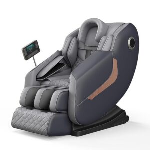 Full Body Massage Chair,Zero Gavity with SL Rails and Heating Yoga Stretchable Adjustable Intensity Recliner for Family Use GH-A19(Gray)