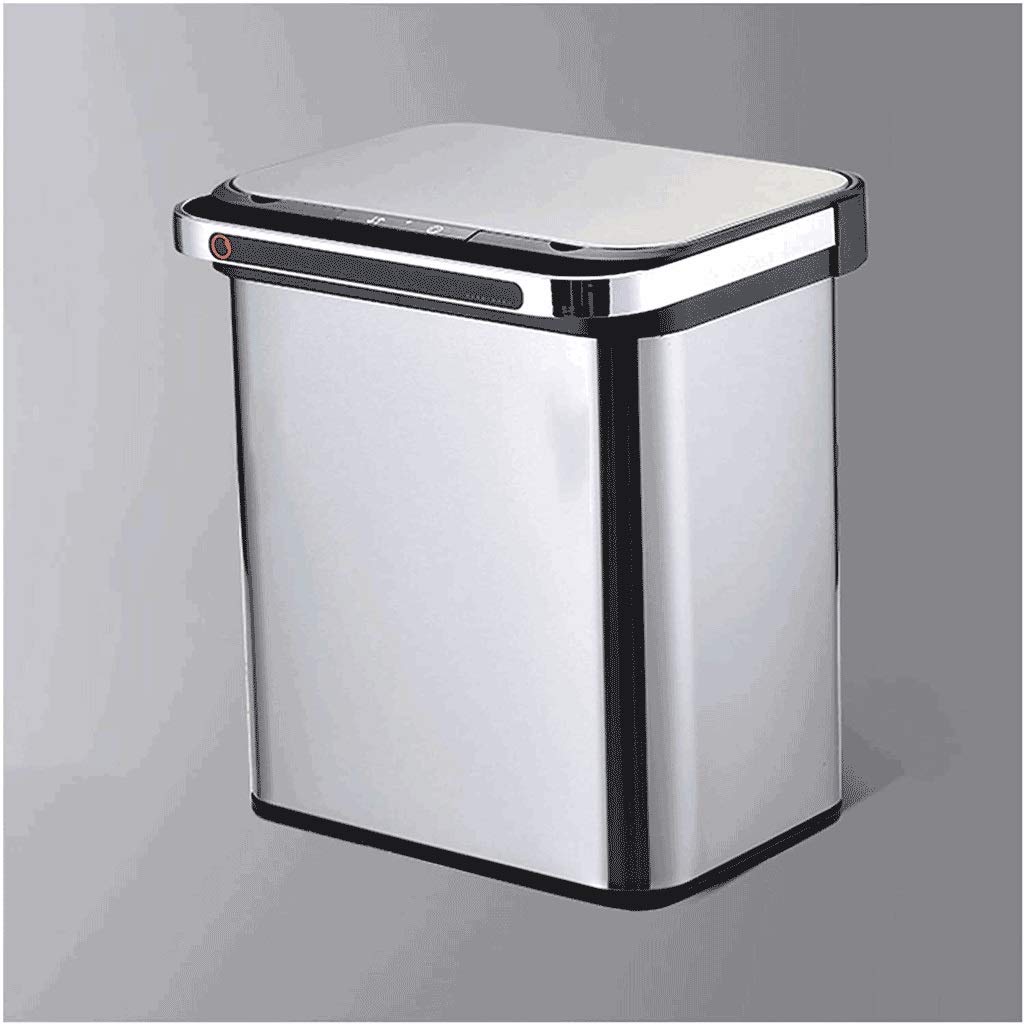 Garbage Sorting Trash Can Household Smart Trash Can with Lid Stainless Steel Kitchen Motion Induction Trash Can Trash Can for Bedroom (Size : 9l) (9l)