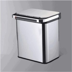 Garbage Sorting Trash Can Household Smart Trash Can with Lid Stainless Steel Kitchen Motion Induction Trash Can Trash Can for Bedroom(9l)