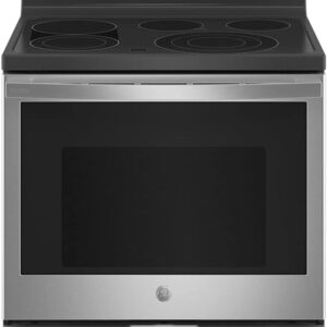 GE PB935YPFS 30 Inch Electric Smart Range with 5 Radiant Elements, 5.3 Cu. Ft. Oven Capacity, Storage Drawer, WiFi, Air Fry, True Convection with Precise Air, Fast Preheat,...