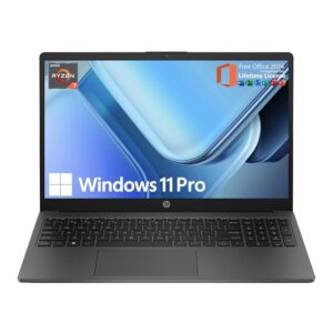 HP 15.6" 255 G10 FHD Business Laptop 2025 Updated, AMD Ryzen 7 7730U (64GB RAM | 2TB SSD), Numeric Keypad, Webcam, Windows 11 Pro, MS Office Pro, WiFi 6& Bluetooth with LTP...