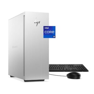 HP Envy Desktop Bundle PC, NVIDIA GeForce RTX 3070 Graphics,12th Generation Intel Core i9 Processor, 16 GB SDRAM, 1 TB SSD, Windows 11 Home, Wi-Fi & Bluetooth (TE02-0042, 2022)