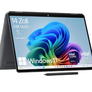 HP OmniBook Ultra Flip Next Gen AI Laptop | Intel Core Ultra 7 256V with Dedicated NPU for AI | 47 NPU TOPS | Copilot+ | 14 Inch 2.8K OLED Touchscreen | 16 GB | 1TB SSD | Win11...
