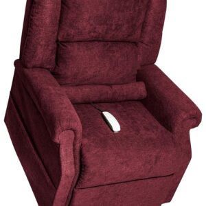 Infinite Position Power Easy Comfort Lift Chair Lifting Recliner FC-101 Infinite Recline Rising Electric Chaise Lounger - Chianti Red Color Fabric