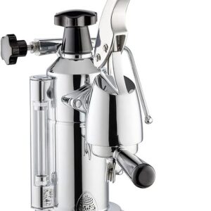 La Pavoni Lever Handle Coffee Maker with a Capacity of 0.8 L from Smeg Stradivari Europiccola Lusso LPLSTL01EU, Chrome/Black