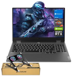 Lenovo LOQ 15 15ARP9 RTX 4060 Gaming Laptop, 15.6" FHD 144Hz, AMD Ryzen 7 7435HS, NVIDIA RTX 4060, 64GB DDR5 RAM, 2TB SSD, Backlit KB, RJ-45, Bundle with PCO Laptop Cooler