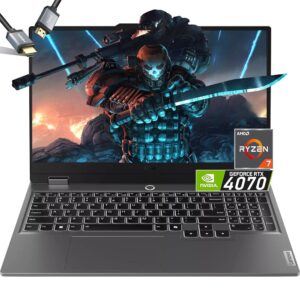 Lenovo LOQ 15 Gaming Laptop RTX 4070 - AMD Ryzen 7 7435HS Beat i7-12650H- 15.6 FHD Display G-SYNC - Backlit Keyboard - USB Type-C - Windows 11 - Computadora Gamer (64GB DDR5 RAM...