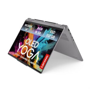 Lenovo Yoga 7 2-in-1 AI Laptop 14AHP9 | 14 Inch WUXGA OLED Display | AMD Ryzen 5 | 16GB RAM | 512GB SSD | AMD Radeon Graphics | Win11 | QWERTZ | Arctic Grey | Illuminated...