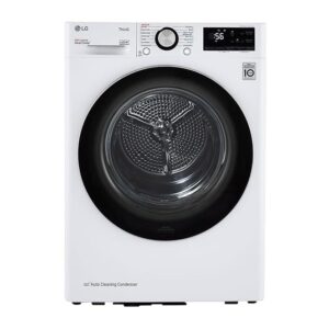 LG 24 in. 4.2 cu. ft. White Electric Compact Dryer with Dual Inverter HeatPump