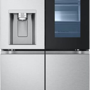 LG GMG861MBAE InstaView SLIM Multi-Door, Class E, 508 L, Fridge with Freezer, Ice, Crushed Ice Water Dispenser with UV Nano, Total NoFrost, Smart Inverter Compressor, Wi-Fi,...