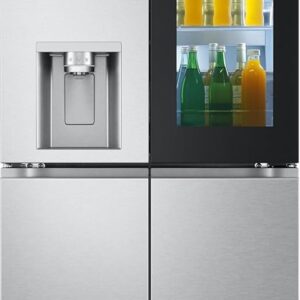 LG GMG961MBKE Multi-Door Fridge with InstaView, Class E, 637 L, Multi-Door Fridge with Freezer, Ice, Crushed Ice Water Dispenser with UVnano, Total NoFrost, Smart Inverter...