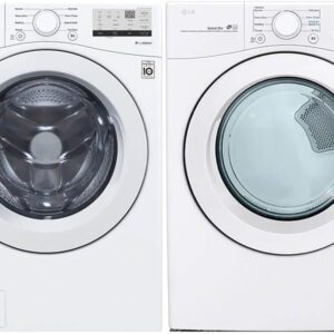 LG WM3400WPR White Front Load Electric Washer/Dryer Pair