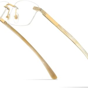 MBXLDGFD 2025 Sunglasses Men Square Luxury Diamonds Sumptuous Rimless Eyeglasses Frame Women