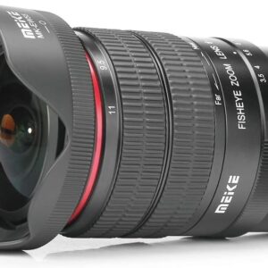 MEIKE 6-11mm F/3.5 Fisheye Zoom Lens APS-C Frame Compatible with Sony Cameras A6300 A6500 A9 A7III A7RIII