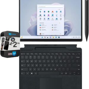 Microsoft QLP-00001 Surface Pro 9 13" Touch Tablet, Intel i7, 32GB/1TB, Platinum Bundle Surface Pro Keyboard, Surface Slim Pen 2 and 2 YR CPS Enhanced Protection Pack