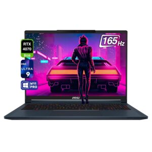 MSI Stealth 16 AI Ultra Thin Gaming Laptop, Intel Ultra 9-185H, 64 GB DDR5 RAM, 2 TB PCle SSD, 16" 165Hz FHD+ (1920x1200), Nvidia G-Force RTX 4070, Backlit Keyboard, W11 Pro,...