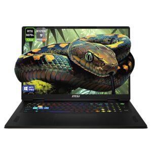 MSI Vector A18 HX Gaming Laptop, AMD Ryzen 9-9955HX, 64 GB DDR5 RAM, 2 TB PCIe SSD, 18" QHD+ (2560x1600) 240Hz Display, Nvidia G-Force RTX 5070Ti, 24 Zone RGB Keyboard, W11 Pro,...