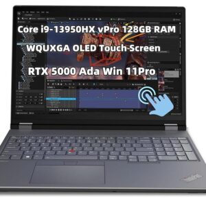 New ThinkPad P16 Gen 2 Mobile Workstation Laptop 16 inch WQUXGA 4K OLED Touch Screen 24 Cores i9-13950HX vPro 128GB RAM 8TB SSD(2 x 4 TB) RTX 5000 Ada Backlit Fingerprint...