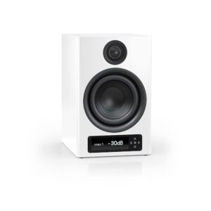 Nubert nuPro XS-4000 RC White Shelf Speaker 1 Piece Compact Speaker Bluetooth Speaker aptX HD Speaker Connection Wireless High Res Desk Speaker for Home Office