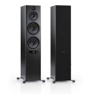 Nubert nuPro XS-8000 RC | Black Floor Speaker Pair | 2 Pieces High End Speakers | Bluetooth Speaker aptX HD | Speaker Connection Wireless High Res 192 kHz/24 bit | Boxes 3.5 Way