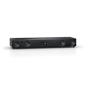 Nubert nuPro XS-8500 RC Black Soundbar TV Speaker with Bluetooth aptX HD Soundbase for Clear Voices Supports Dolby Atmos and DTS:X Active Soundplate for HiFi and Music Enjoyment