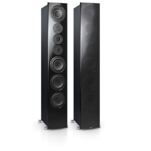 Nubert nuVero 140 | Black Floor Speaker Pair | 2 Pieces High End Floor Speakers | Speaker for Stereo | HiFi Quality at the Highest Level | Passive Stand Boxes 3.5 Ways Made in...