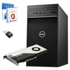 Precision 3640 Workstation PC Graphics Tower | Core i9-10900 up to 5.20 GHz 10 Cores 20 Threads | Quadro RTX 4000 8GB | Win 11 and Office 2024 Warranty 36 Months (Ricon